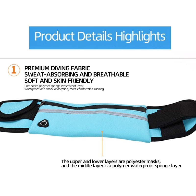 🏃 50% DE DESCONTO – Pochete Portátil para Corrida com Suporte para Telefone | À prova d'água, ajustável & ideal para esportes ao ar livre 📱💧