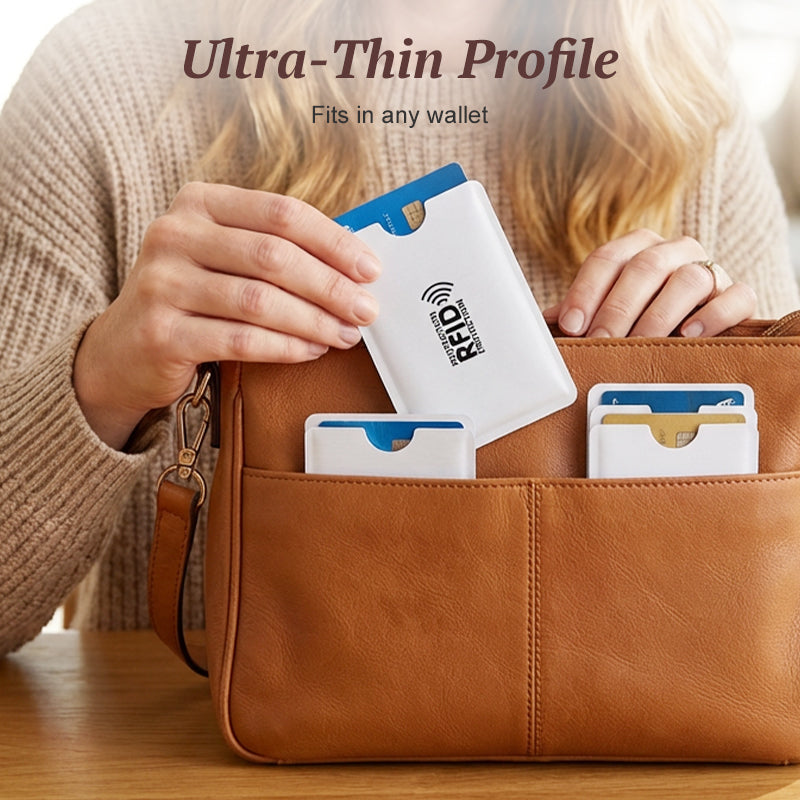 💳 50% DE DESCONTO – Capas Protetoras RFID para Cartões de Crédito | Bloqueia leituras indevidas, finas & práticas 🛡️🔒