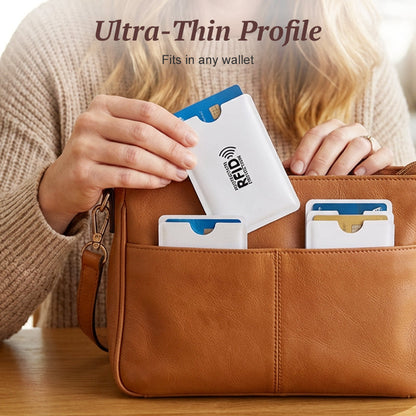 💳 50% DE DESCONTO – Capas Protetoras RFID para Cartões de Crédito | Bloqueia leituras indevidas, finas & práticas 🛡️🔒