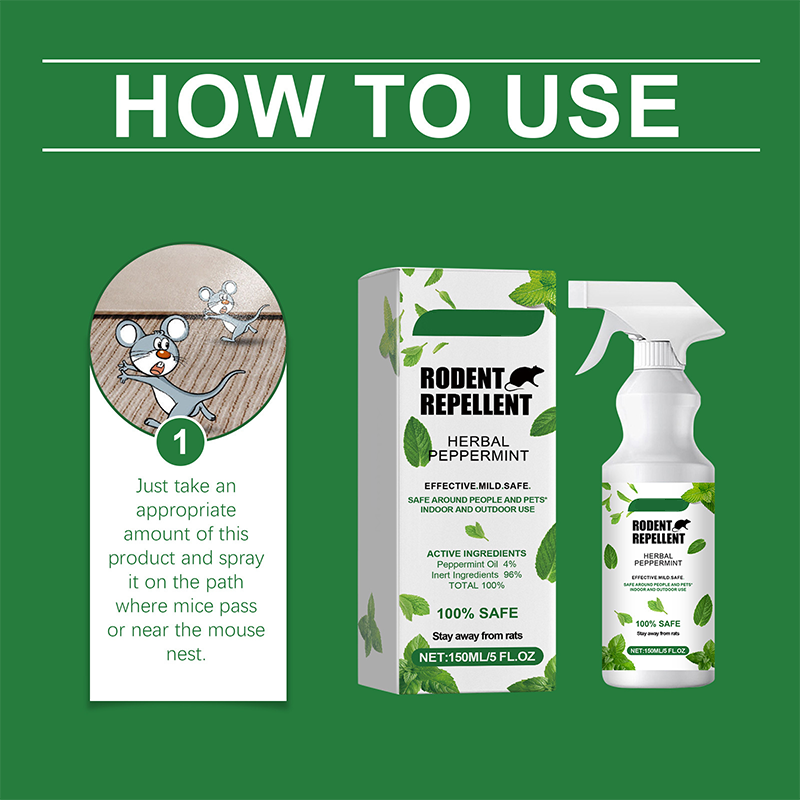 🌿 50% DE DESCONTO – Spray Repelente de Roedores com Óleo de Hortelã-Pimenta | Natural, seguro para pets & eficaz contra ratos e camundongos 🐭🚫