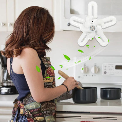 💡 50% DE DESCONTO – Ventilador com Luz Criativo e Dobrável | Compacto, prático & ideal para viagens 🌬️✨