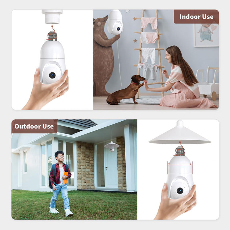 📷 50% DE DESCONTO – Câmera de Segurança Lâmpada WiFi 4MP Inteligente | Visão 360°, detecção de movimento & áudio bidirecional 🏠🔒