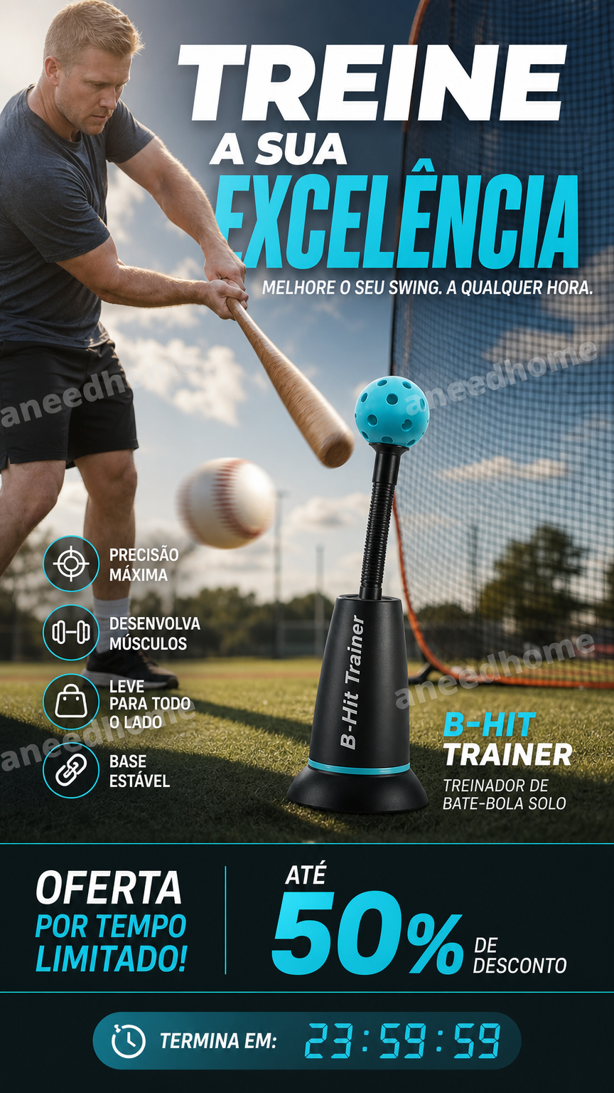 ⚾ 50% DE DESCONTO – Treinador de Ajustável para Rebatidas de Basebol | A ferramenta definitiva para treino, ajustável & eficaz