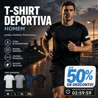 👕 50% DE DESCONTO – Camisola de Secagem Rápida para Homem | Performance, confortável & ideal para desporto 🔥