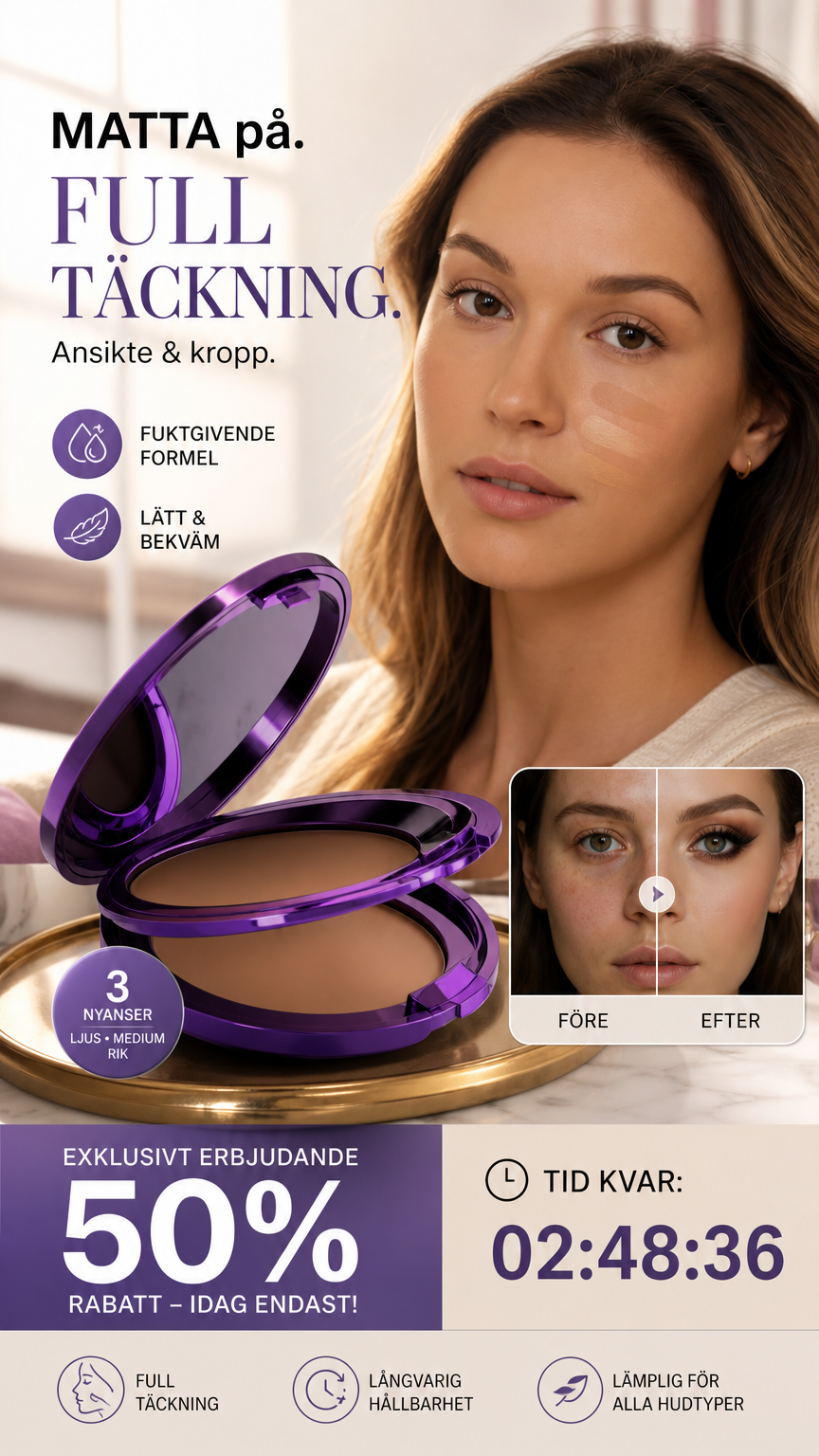 💜 50% DE DESCONTO – ÚLTIMO DIA 💜 Corretivo Matte para Rosto e Corpo | Alta cobertura, acabamento natural & longa duração